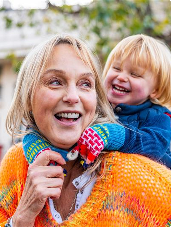 Image of retired woman with grandchild